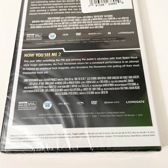 Now You See Me 1 & 2 DVD 2 Film Collection - Picture 6 of 12